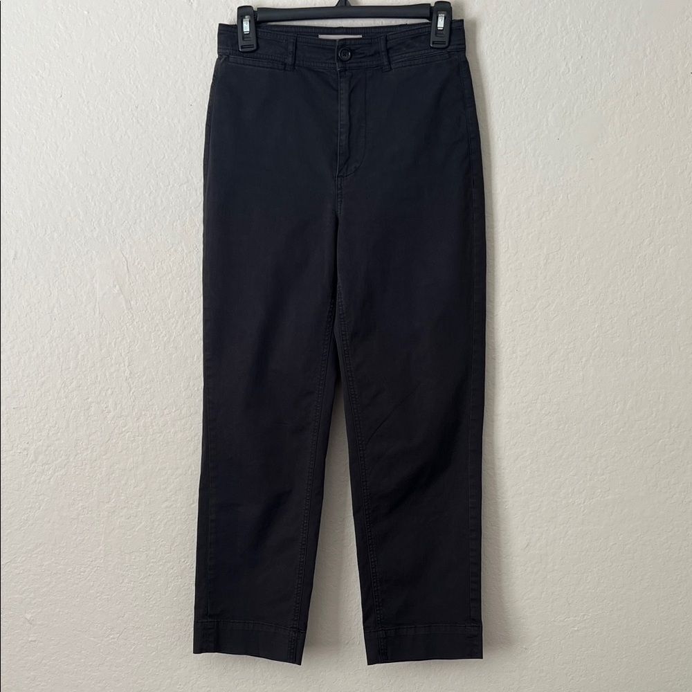 EUC EVERLANE Black Straight-Leg Pants Black in Size 2